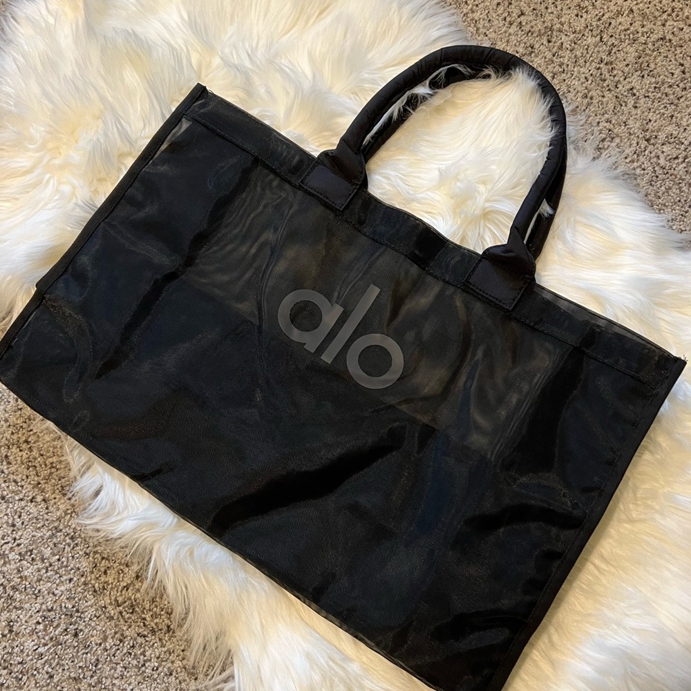 Alo Black Sheer Tote Bag